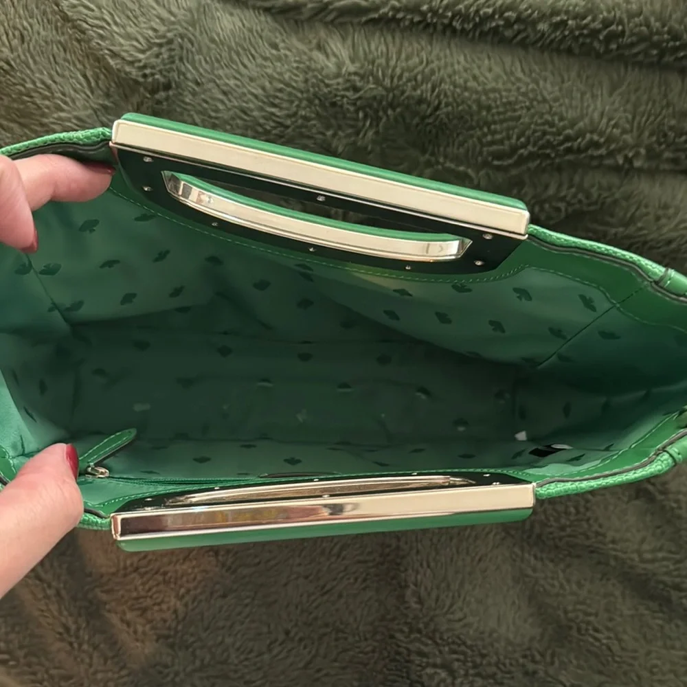 Kate Spade Green Leather Crossbody Bag with Adjustable Strap - Picture 4 of 4